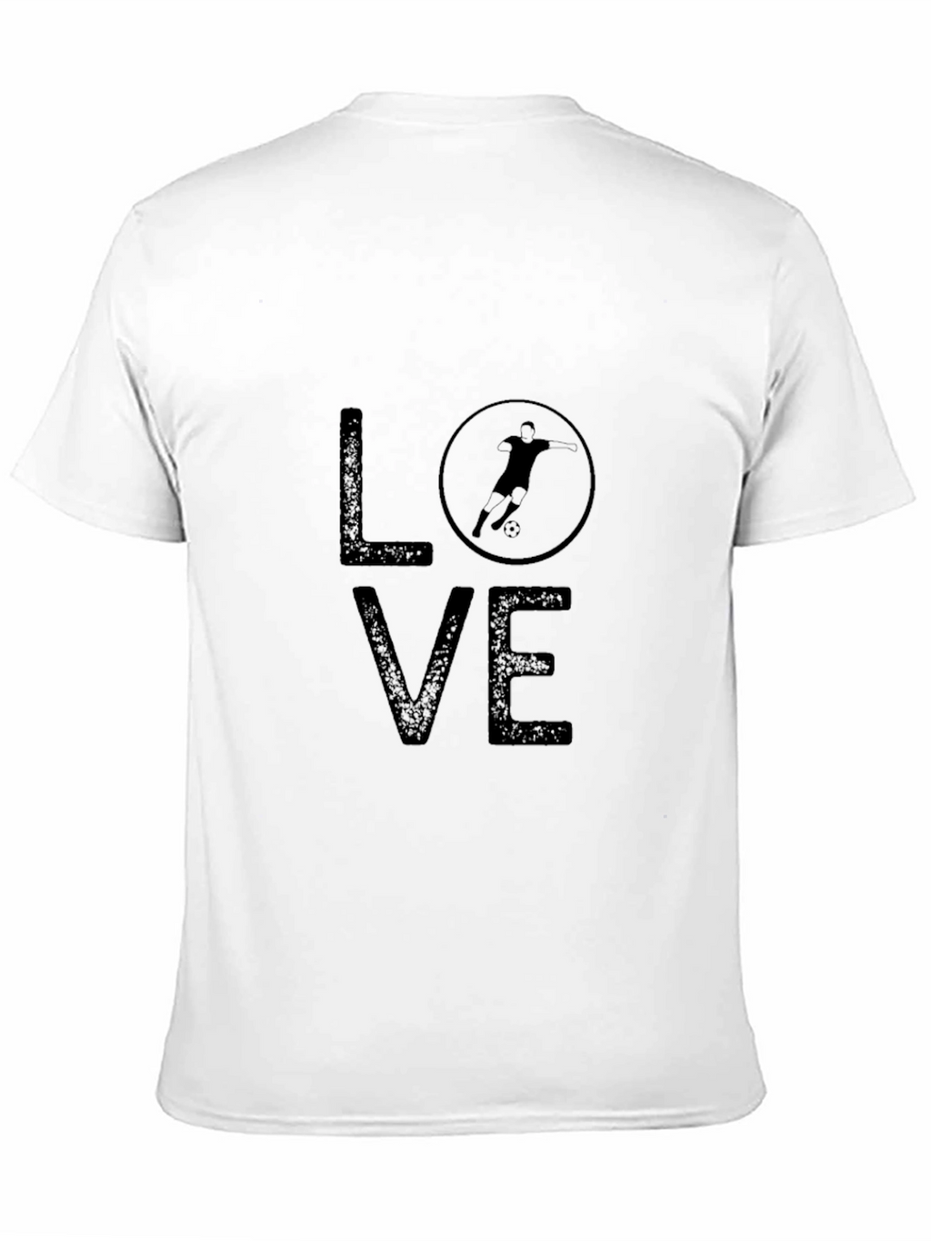 Love Soccer Graphic Tee - Black Crew Neck T-Shirt
