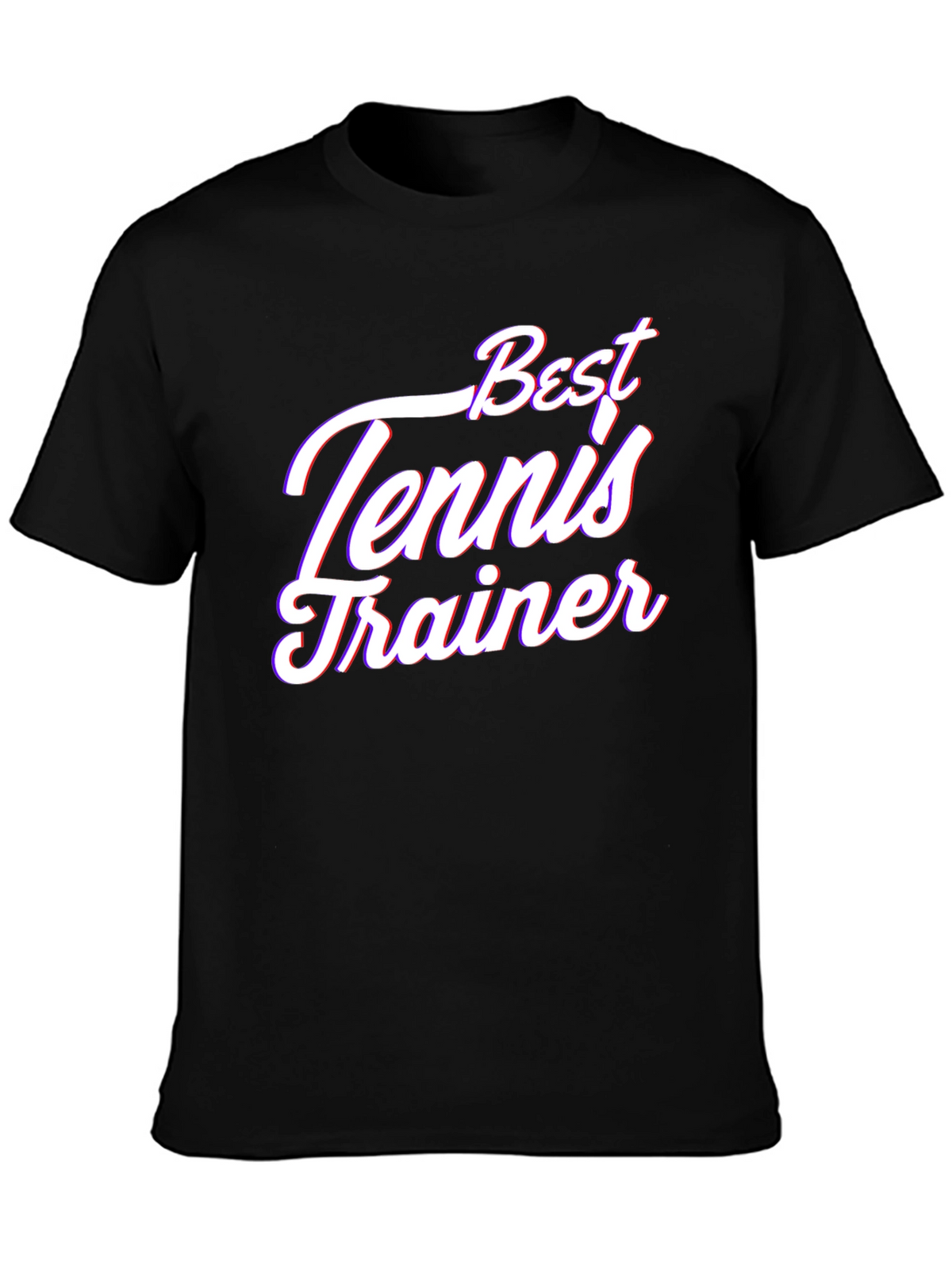 Best Tennis Trainer Black T-Shirt