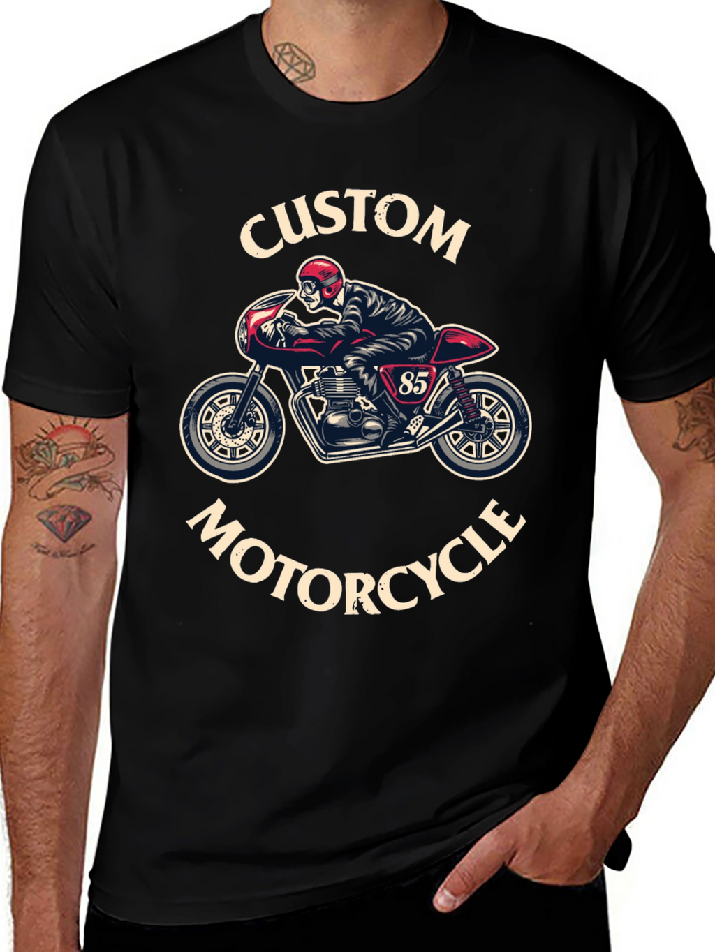 Custom Motorcycle Graphic T-Shirt