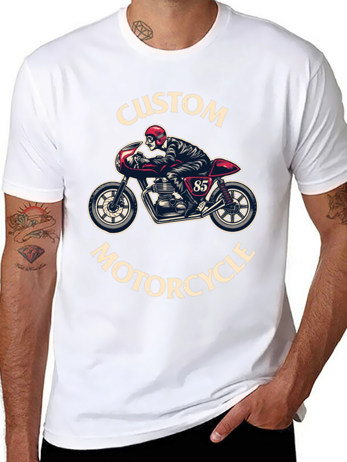 Custom Motorcycle Graphic T-Shirt