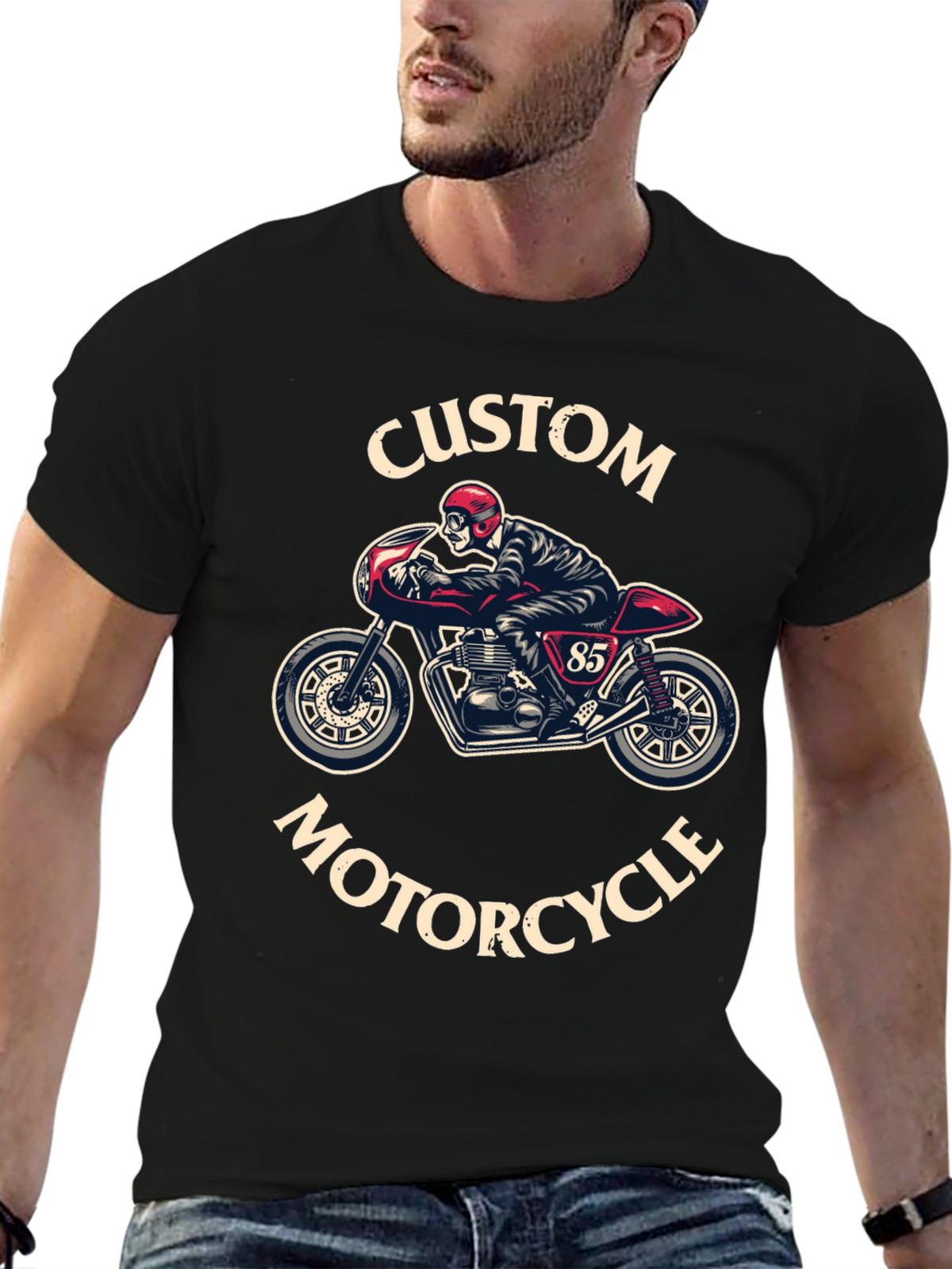 Custom Motorcycle Graphic T-Shirt