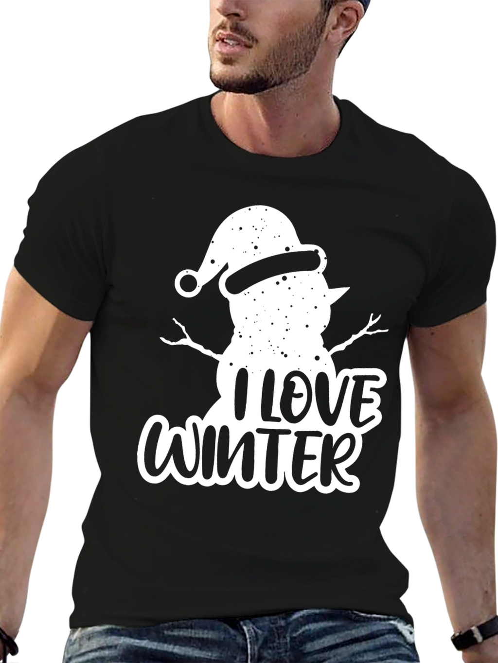 I Love Winter Snowman Graphic Tee