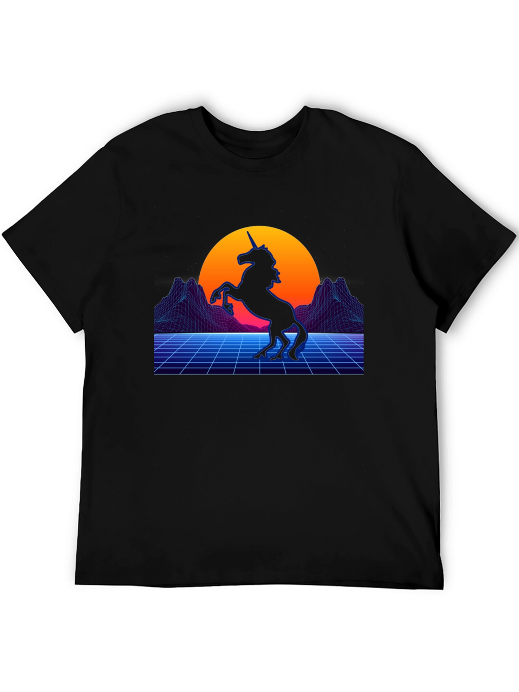 Retro Unicorn T-Shirt - Synthwave Style