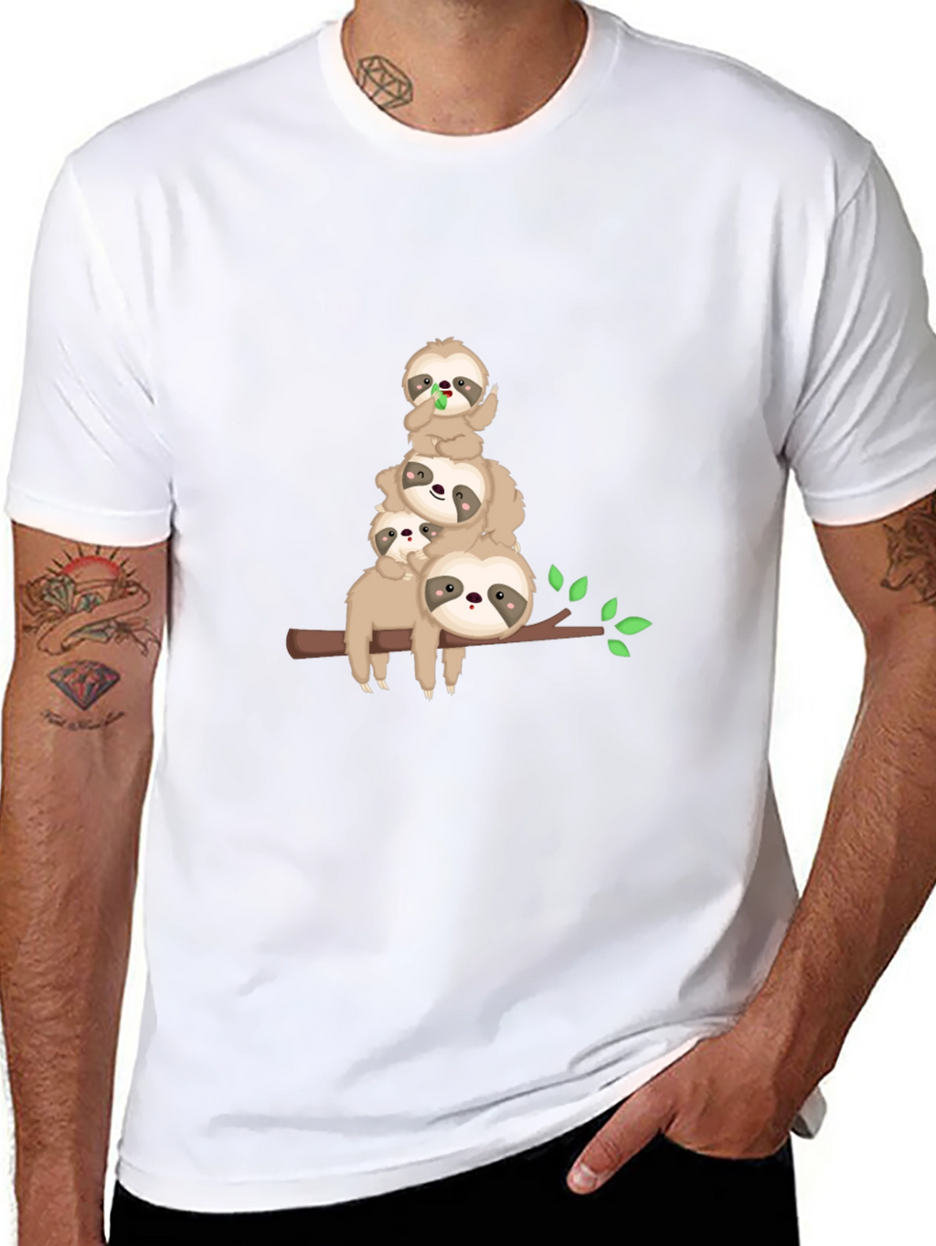 Sloth Family Stack T-Shirt