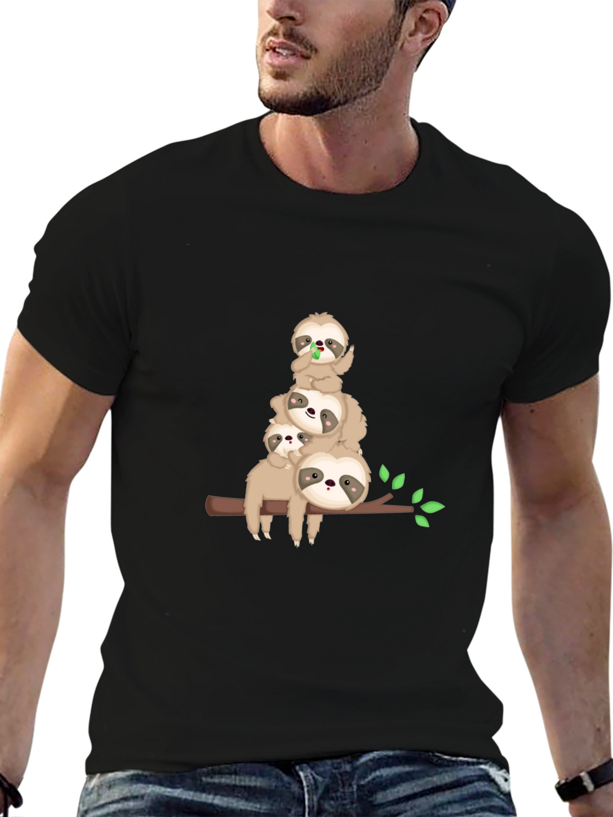 Sloth Family Stack T-Shirt