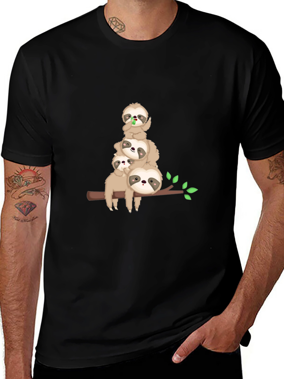 Sloth Family Stack T-Shirt