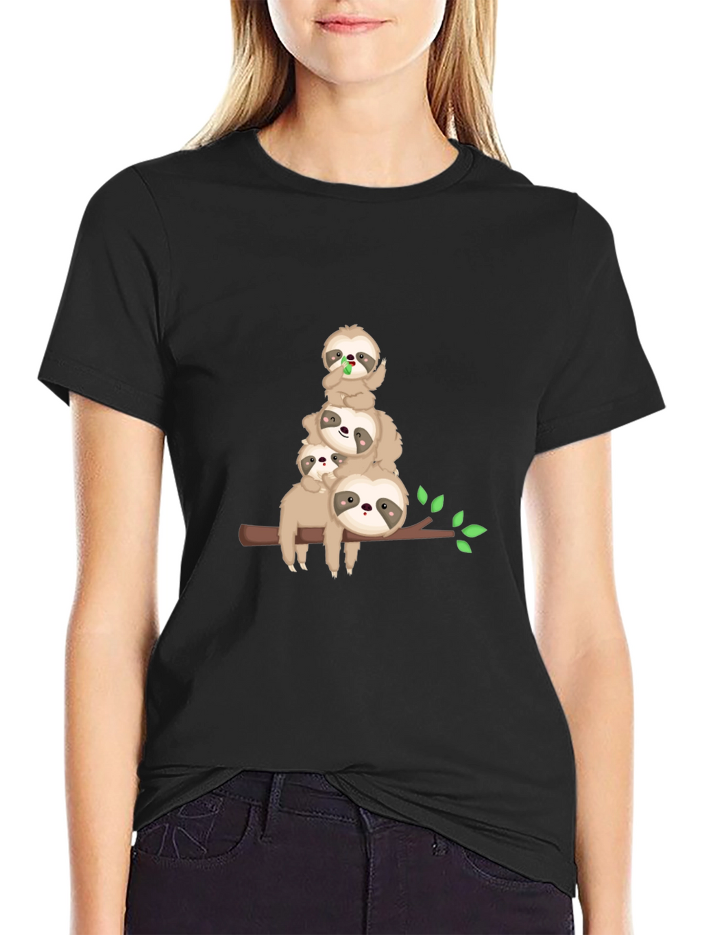 Sloth Family Stack T-Shirt