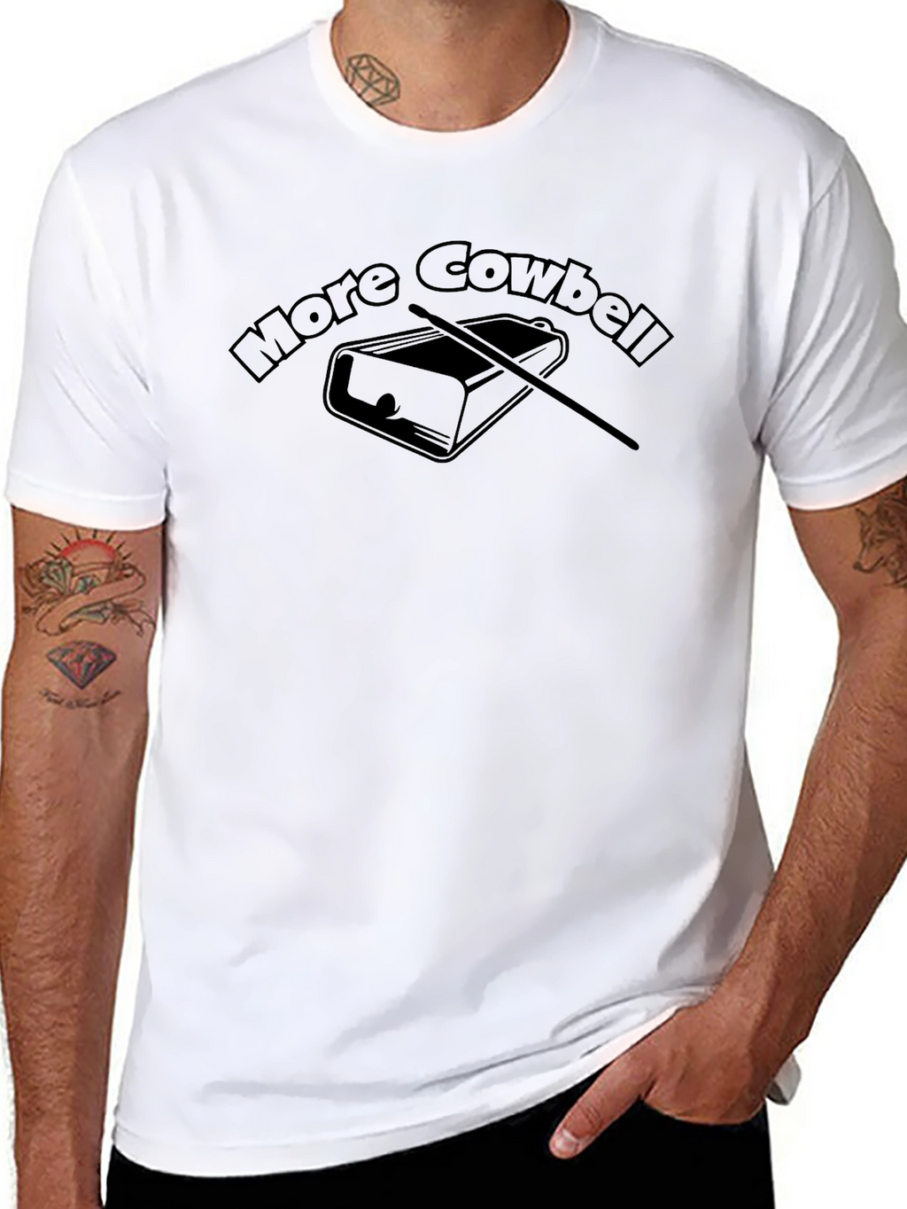 More Cowbell Graphic Tee - Funny Music T-Shirt