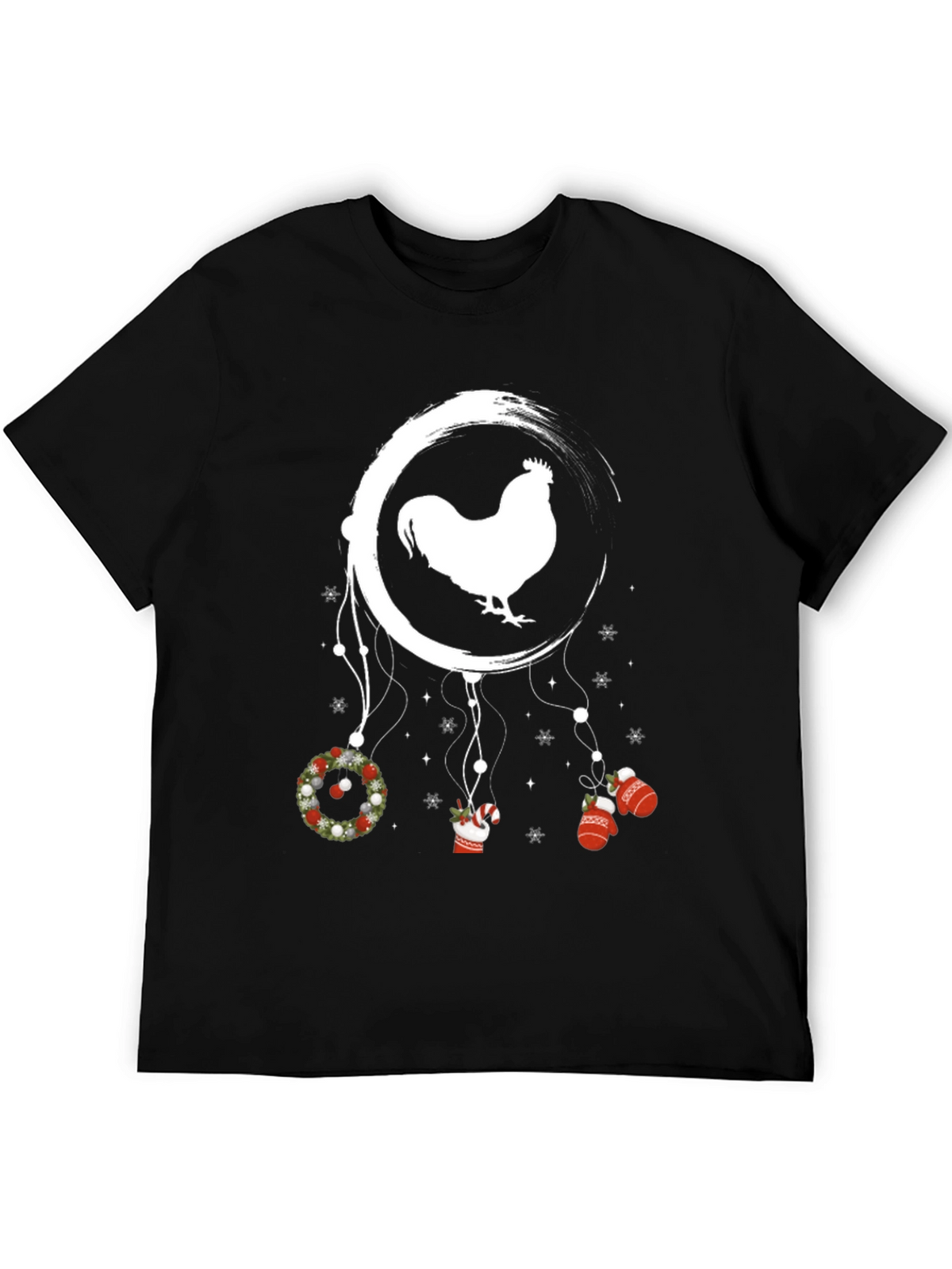 Festive Rooster Dreamcatcher Graphic Tee