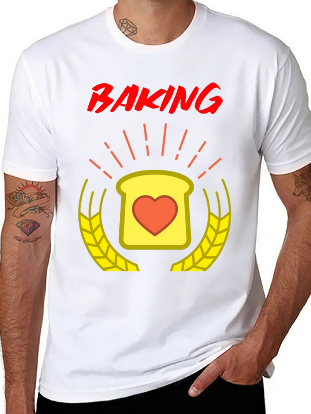 Baking Love T-Shirt - Heart Toast Design