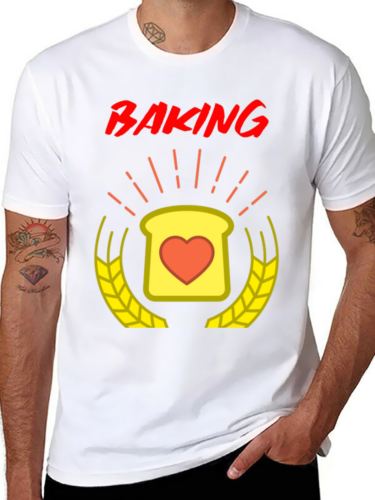 Baking Love T-Shirt - Heart Toast Design