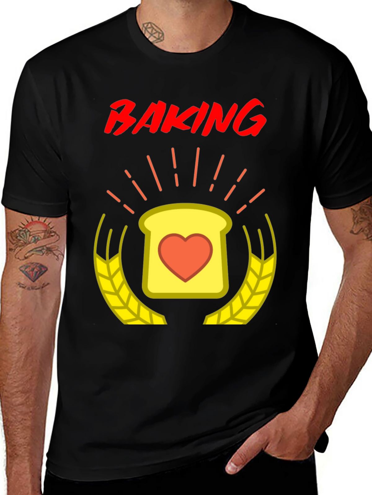 Baking Love T-Shirt - Heart Toast Design