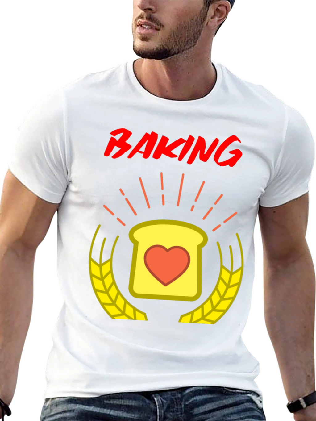Baking Love T-Shirt - Heart Toast Design