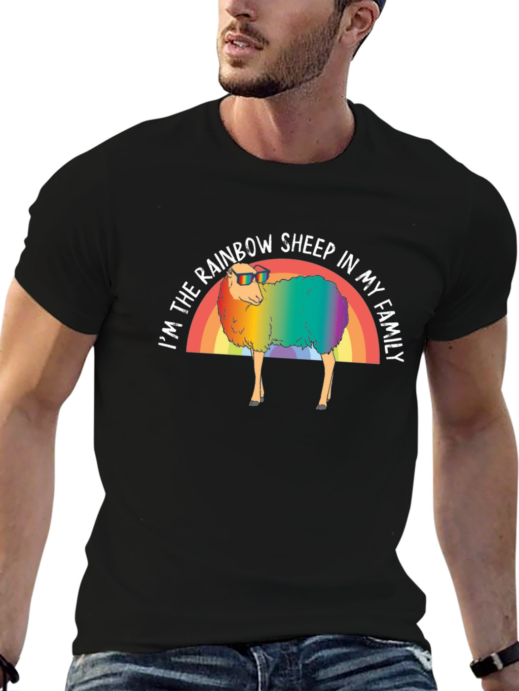 Rainbow Sheep LGBTQ Pride T-Shirt