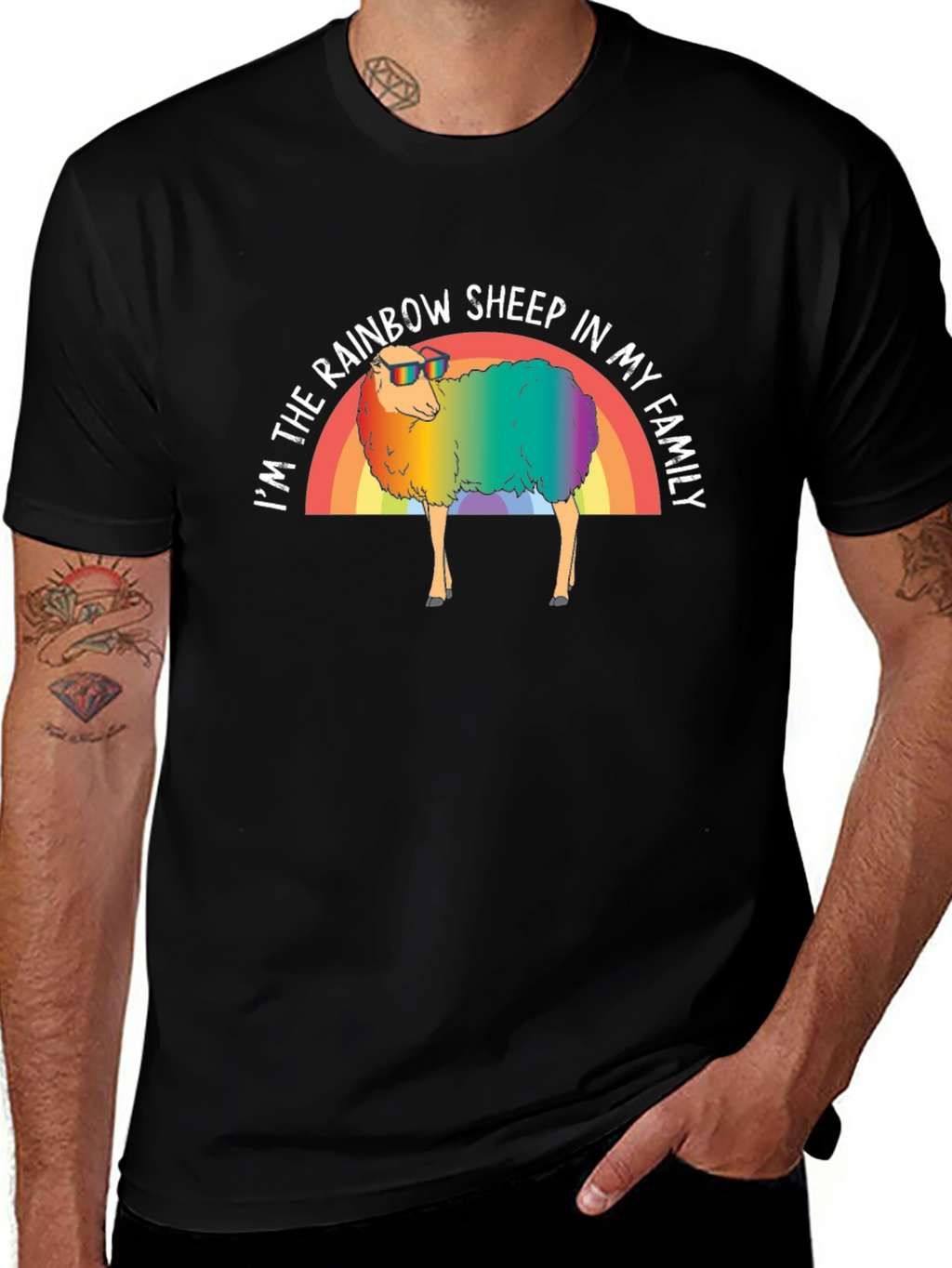 Rainbow Sheep LGBTQ Pride T-Shirt