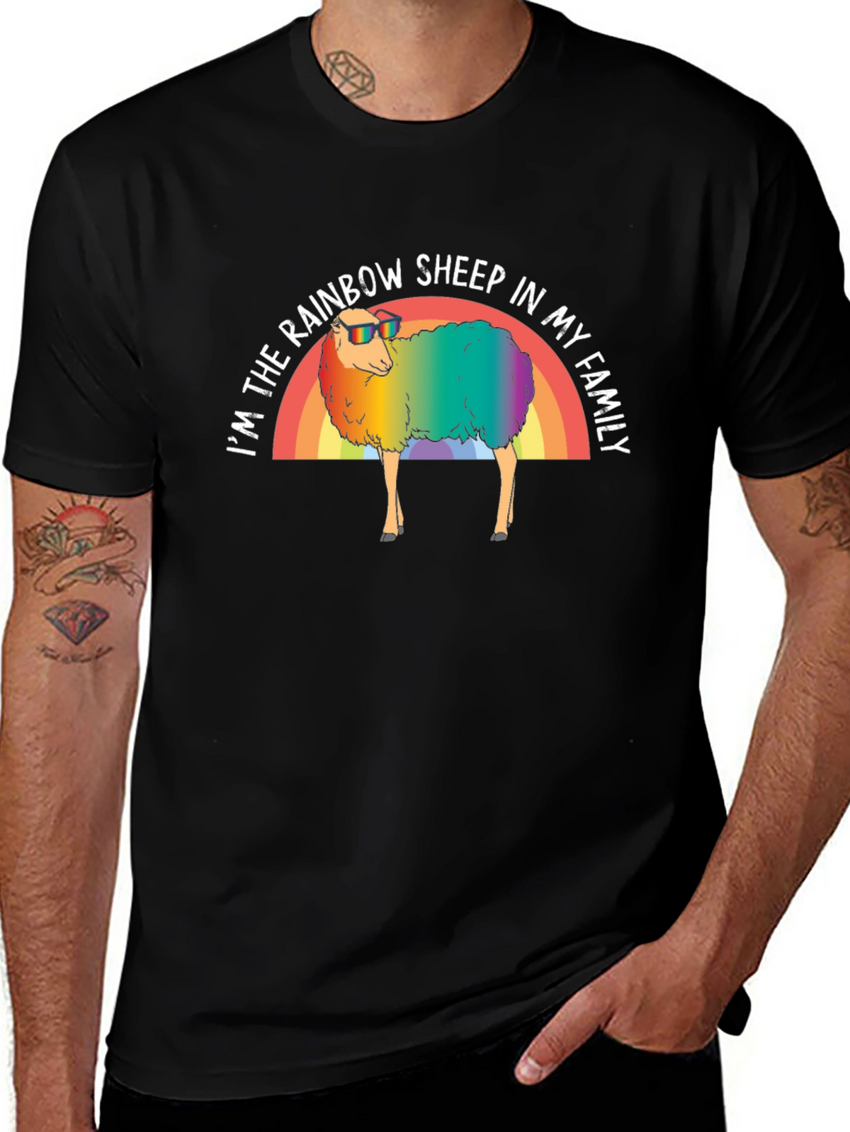 Rainbow Sheep LGBTQ Pride T-Shirt
