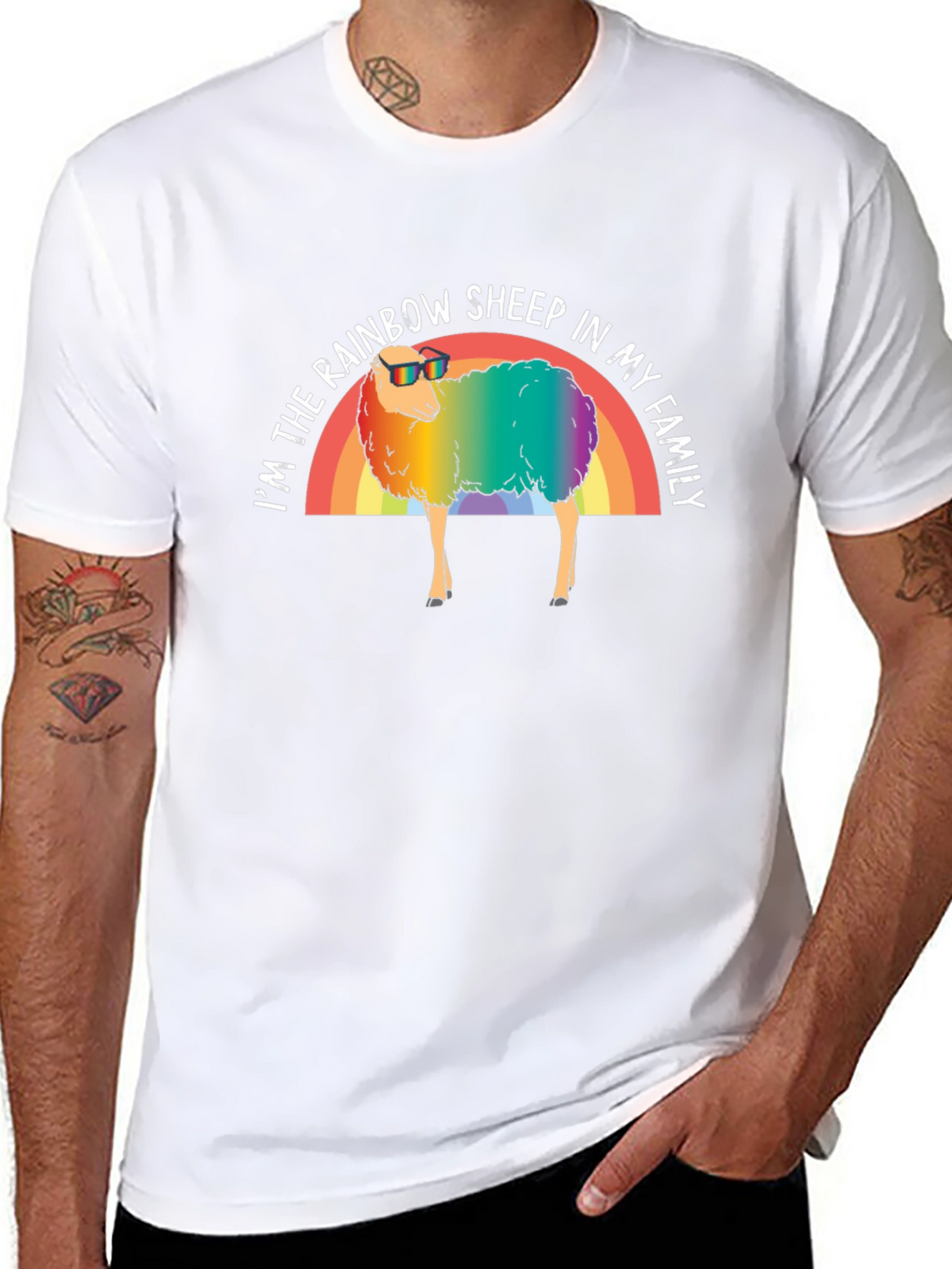 Rainbow Sheep LGBTQ Pride T-Shirt