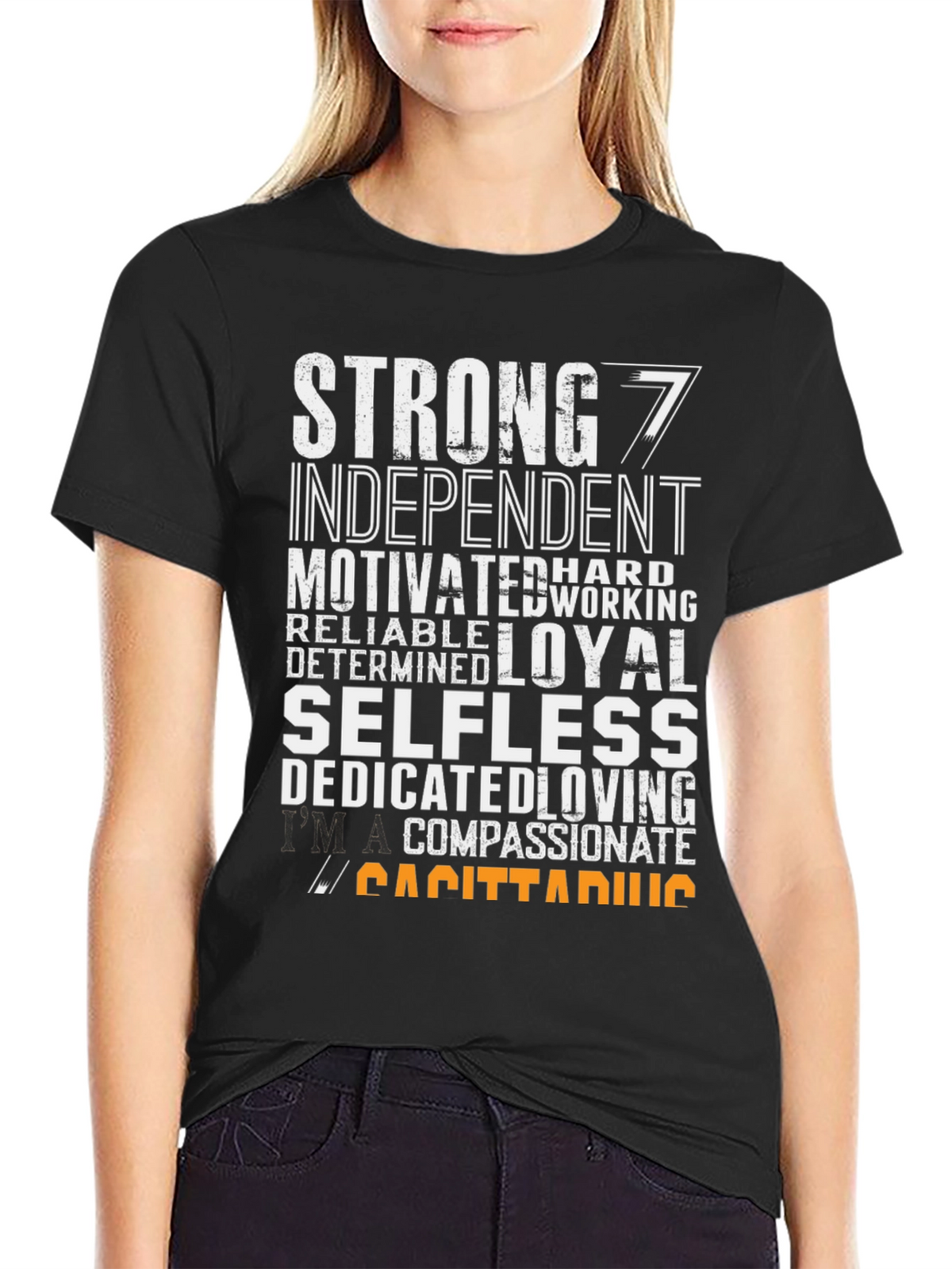 Sagittarius Zodiac T-Shirt - Strong Loyal Compassionate