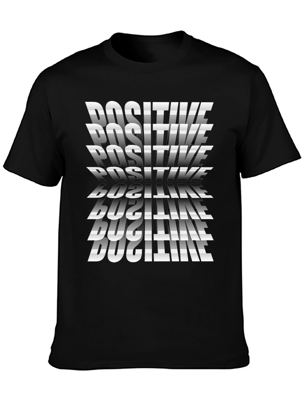 Positive Graphic Print Tee - Stylish Black T-Shirt