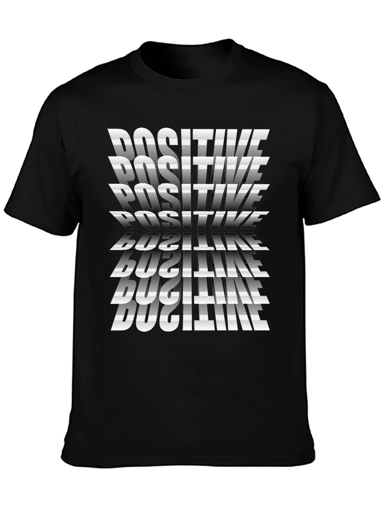 Positive Graphic Print Tee - Stylish Black T-Shirt