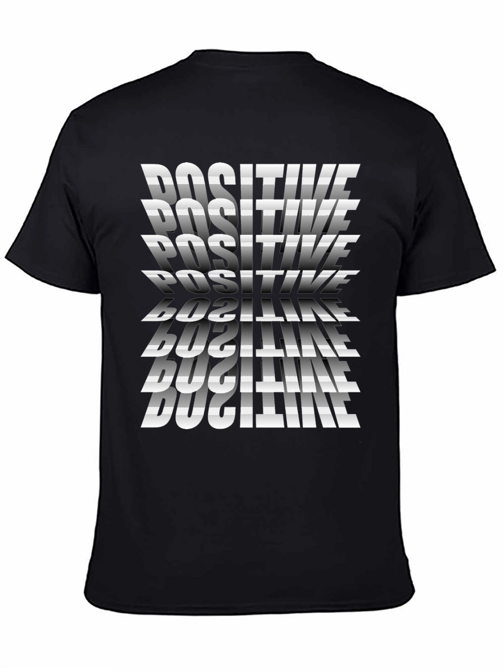Positive Graphic Print Tee - Stylish Black T-Shirt