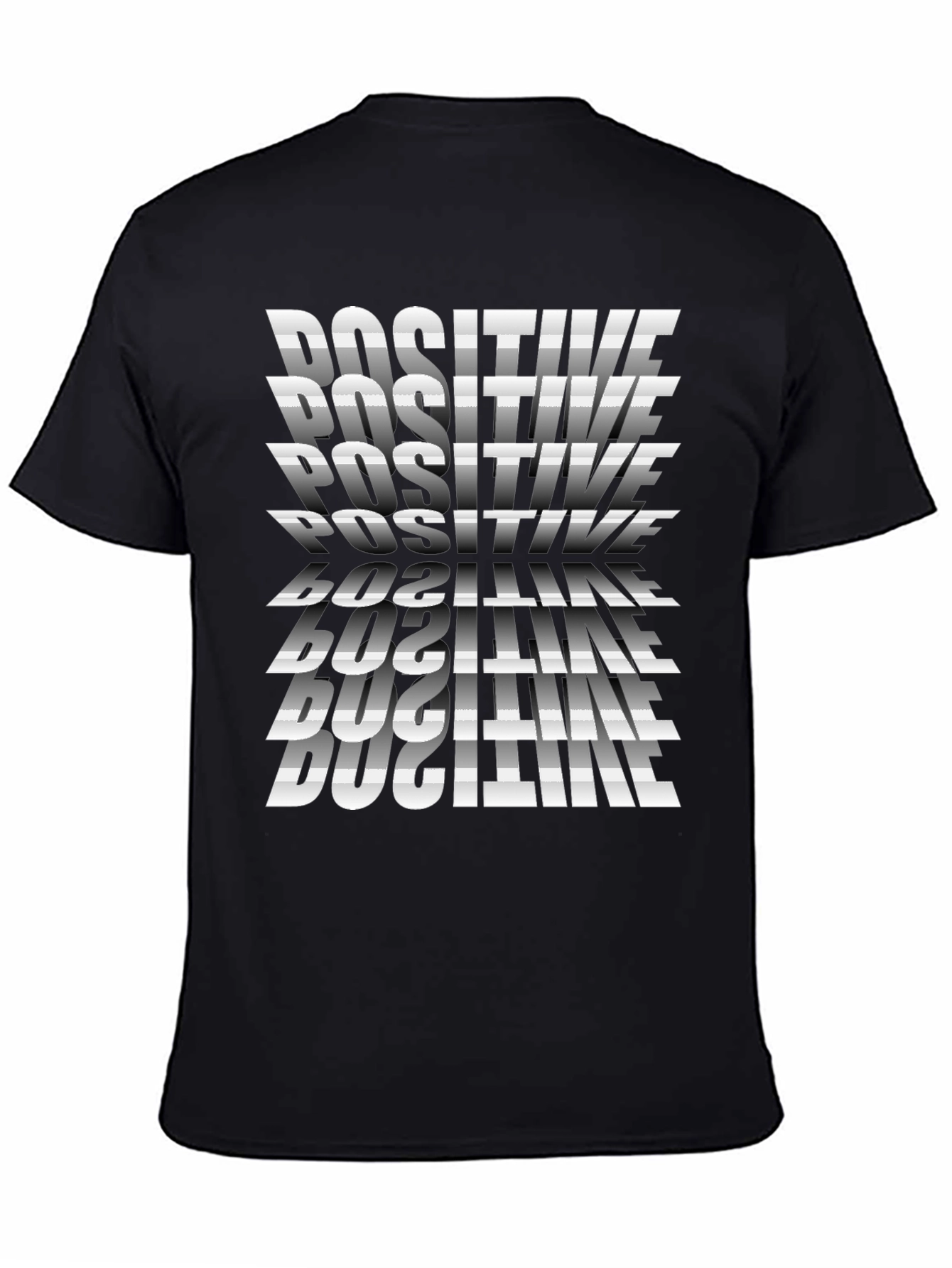 Positive Graphic Print Tee - Stylish Black T-Shirt