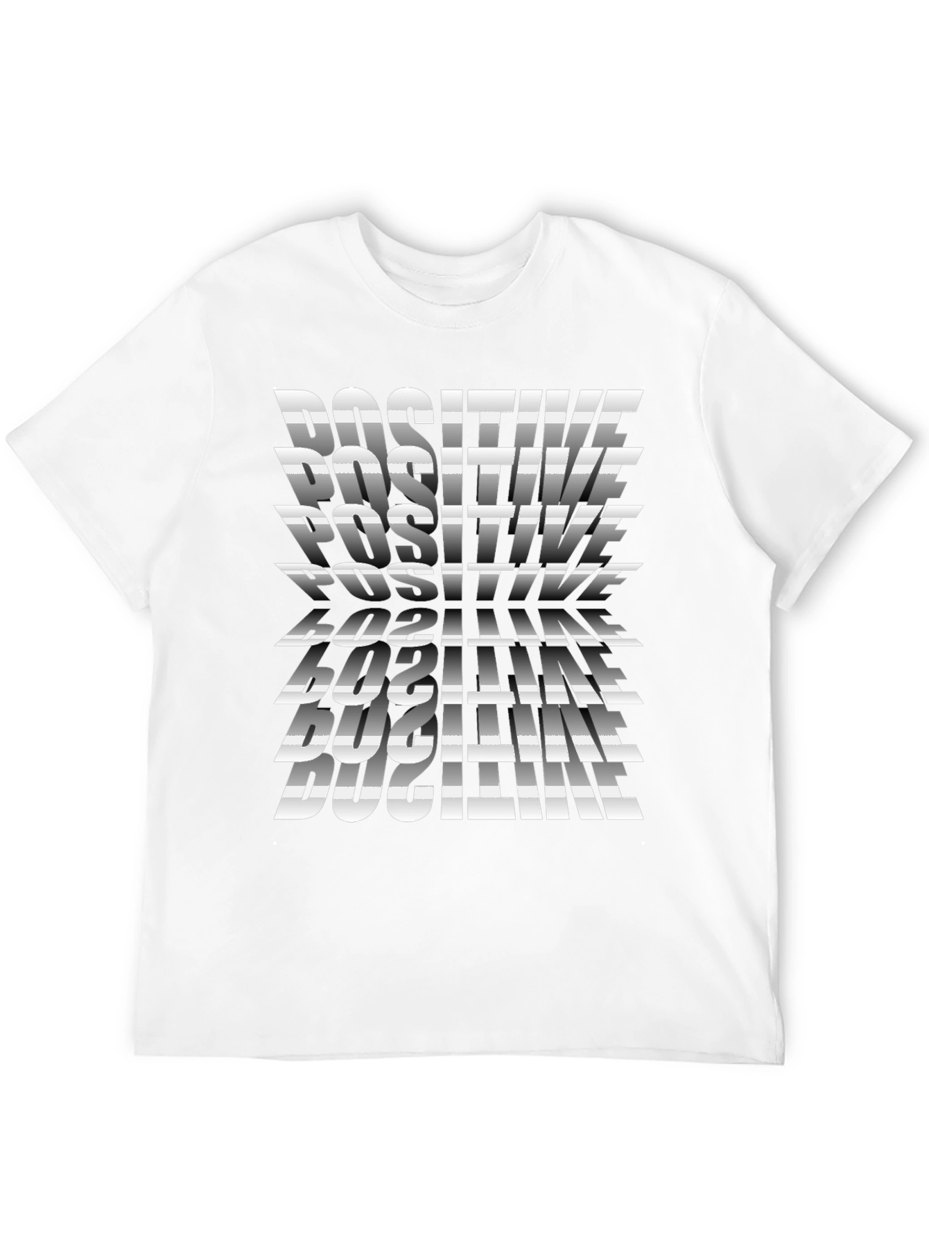 Positive Graphic Print Tee - Stylish Black T-Shirt