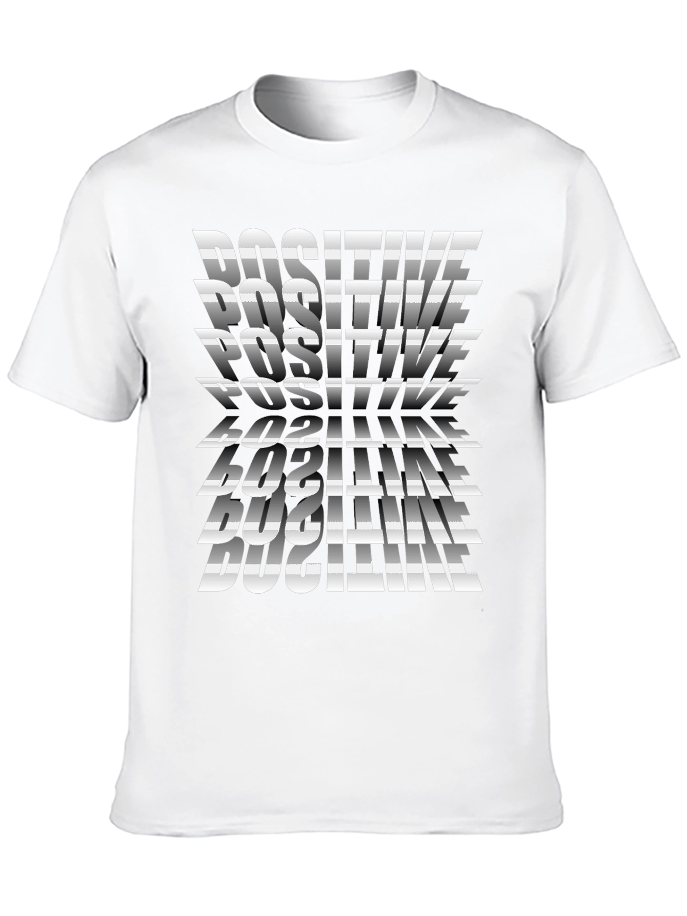 Positive Graphic Print Tee - Stylish Black T-Shirt