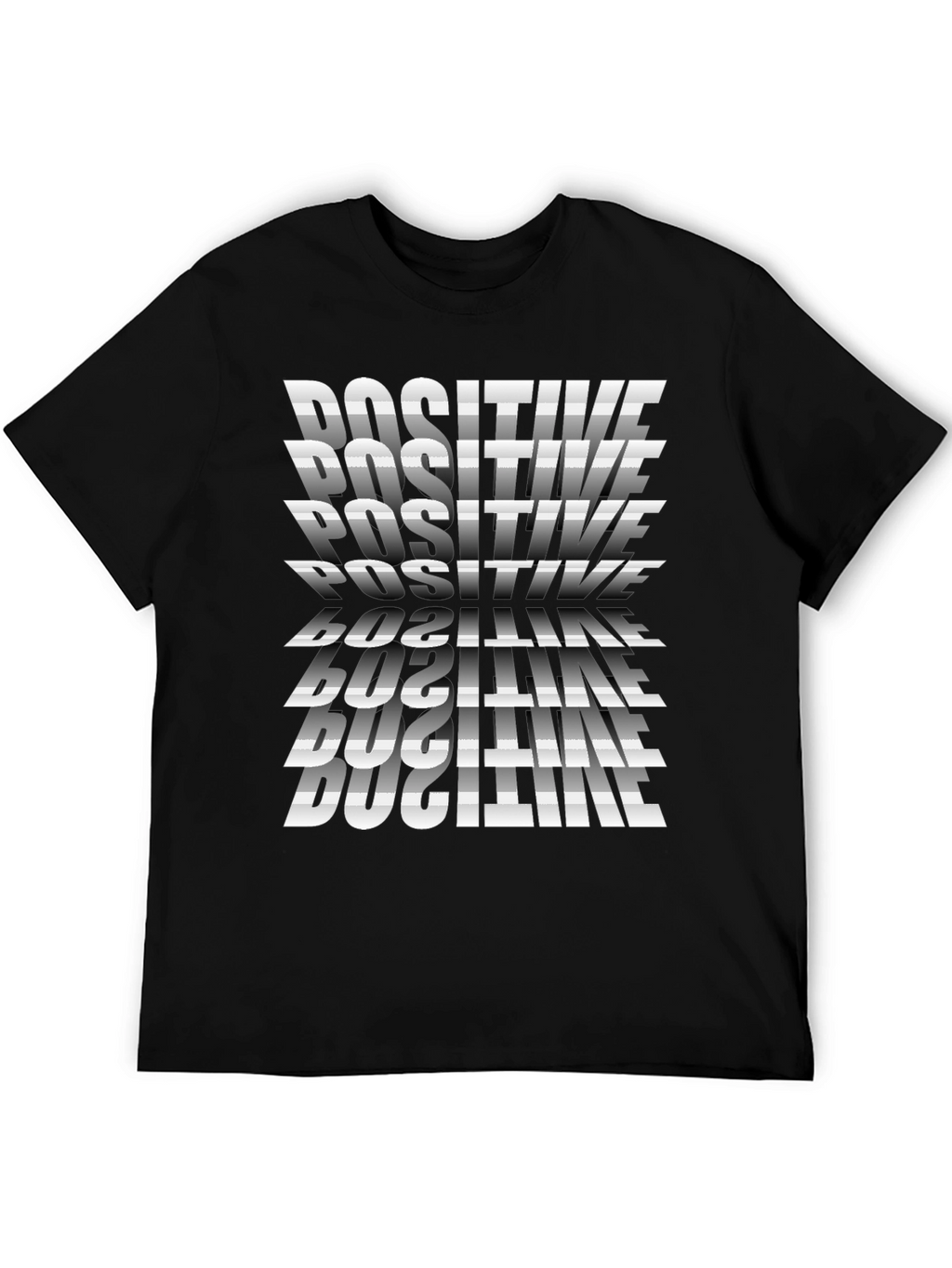 Positive Graphic Print Tee - Stylish Black T-Shirt