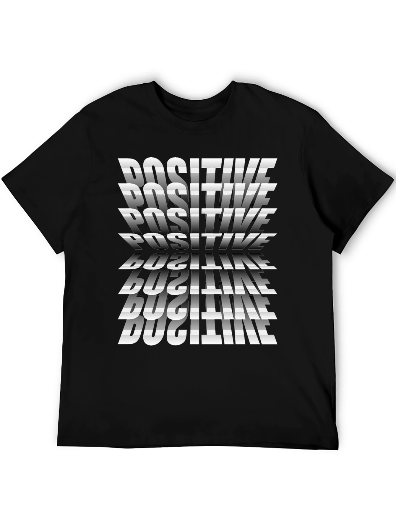 Positive Graphic Print Tee - Stylish Black T-Shirt