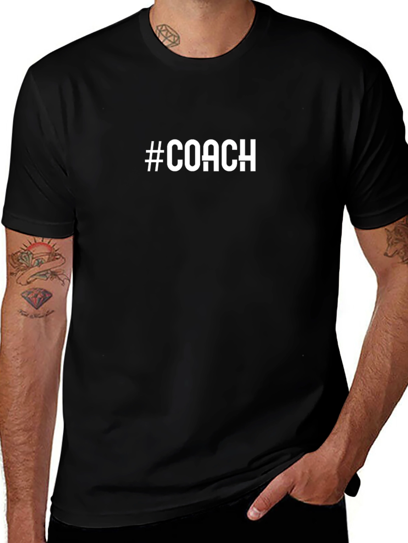 #Coach Black Cotton T-Shirt - Stylish & Comfortable