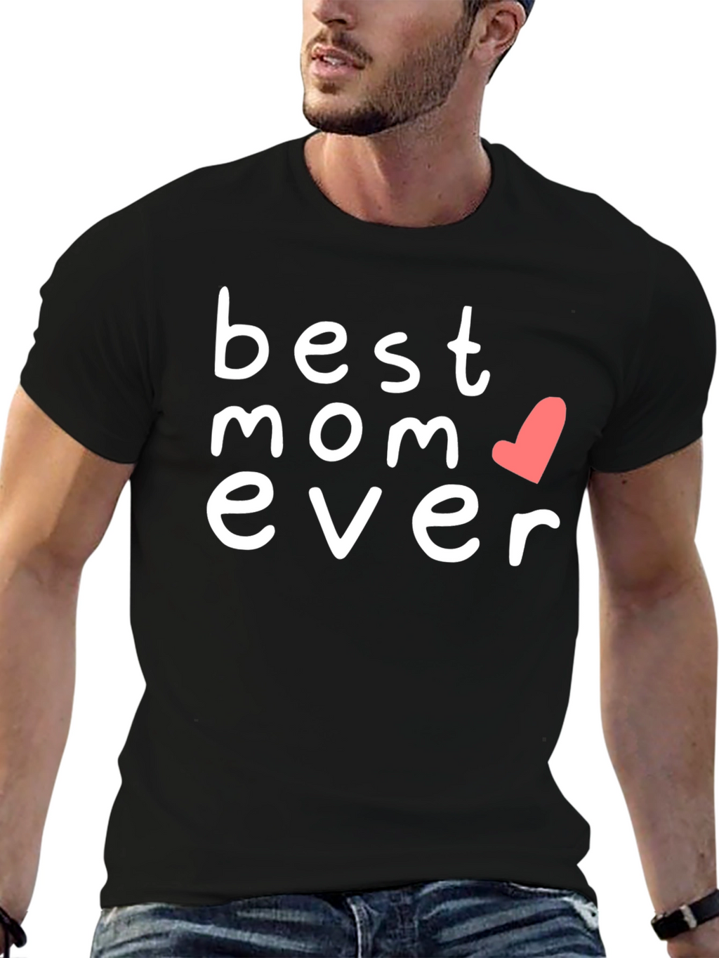 Best Mom Ever Black T-Shirt Cute Gift