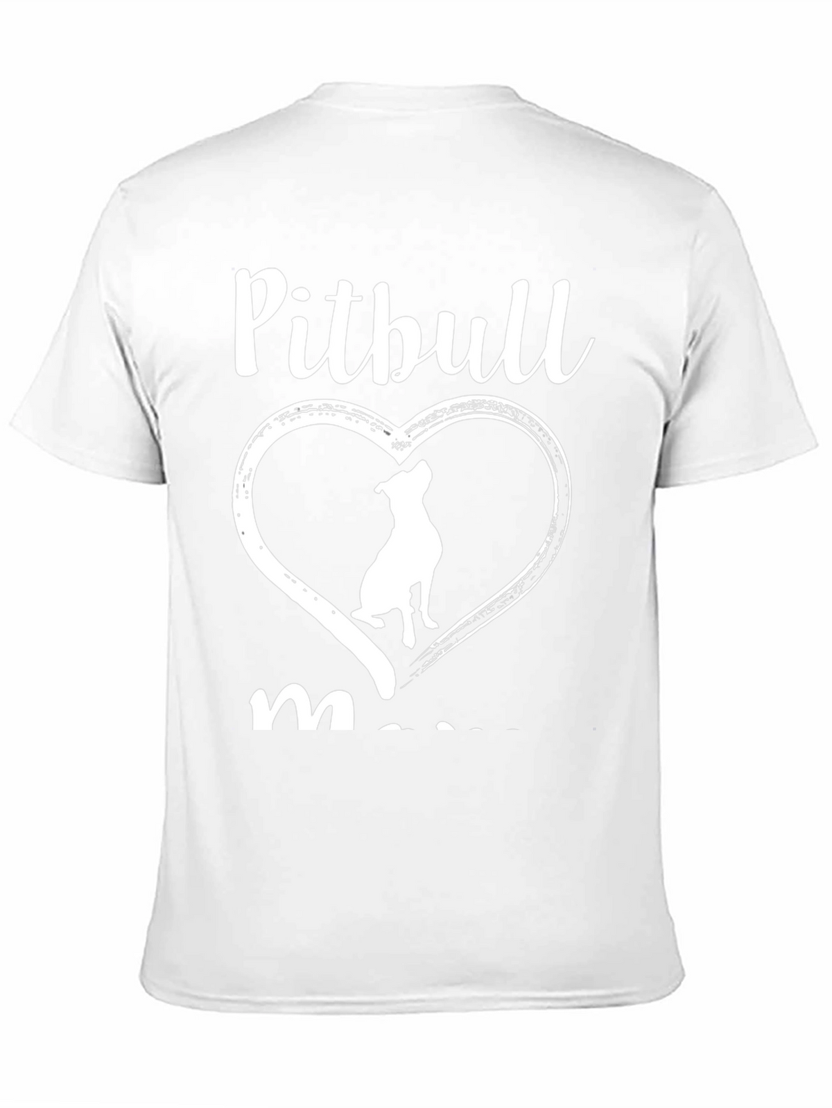 Pitbull Mom Heart Graphic T-Shirt