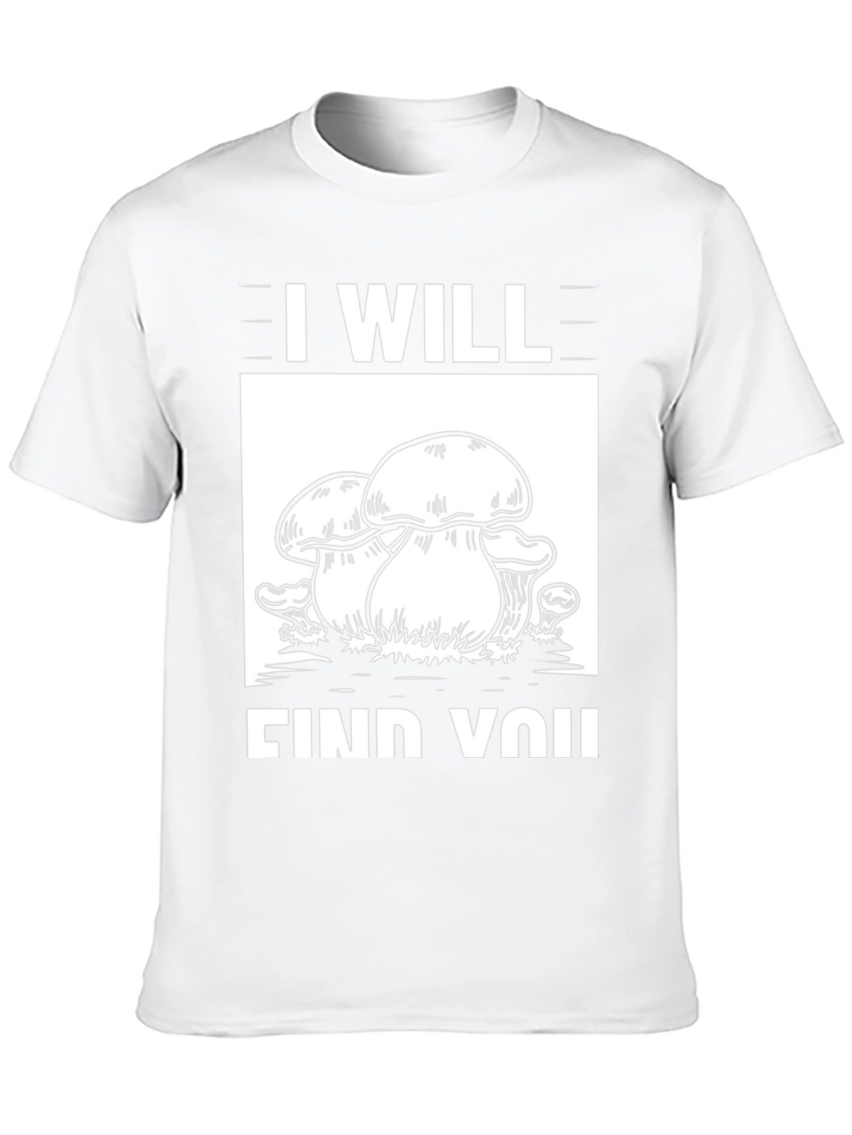 I Will Find You Mushroom Graphic Tee - Black