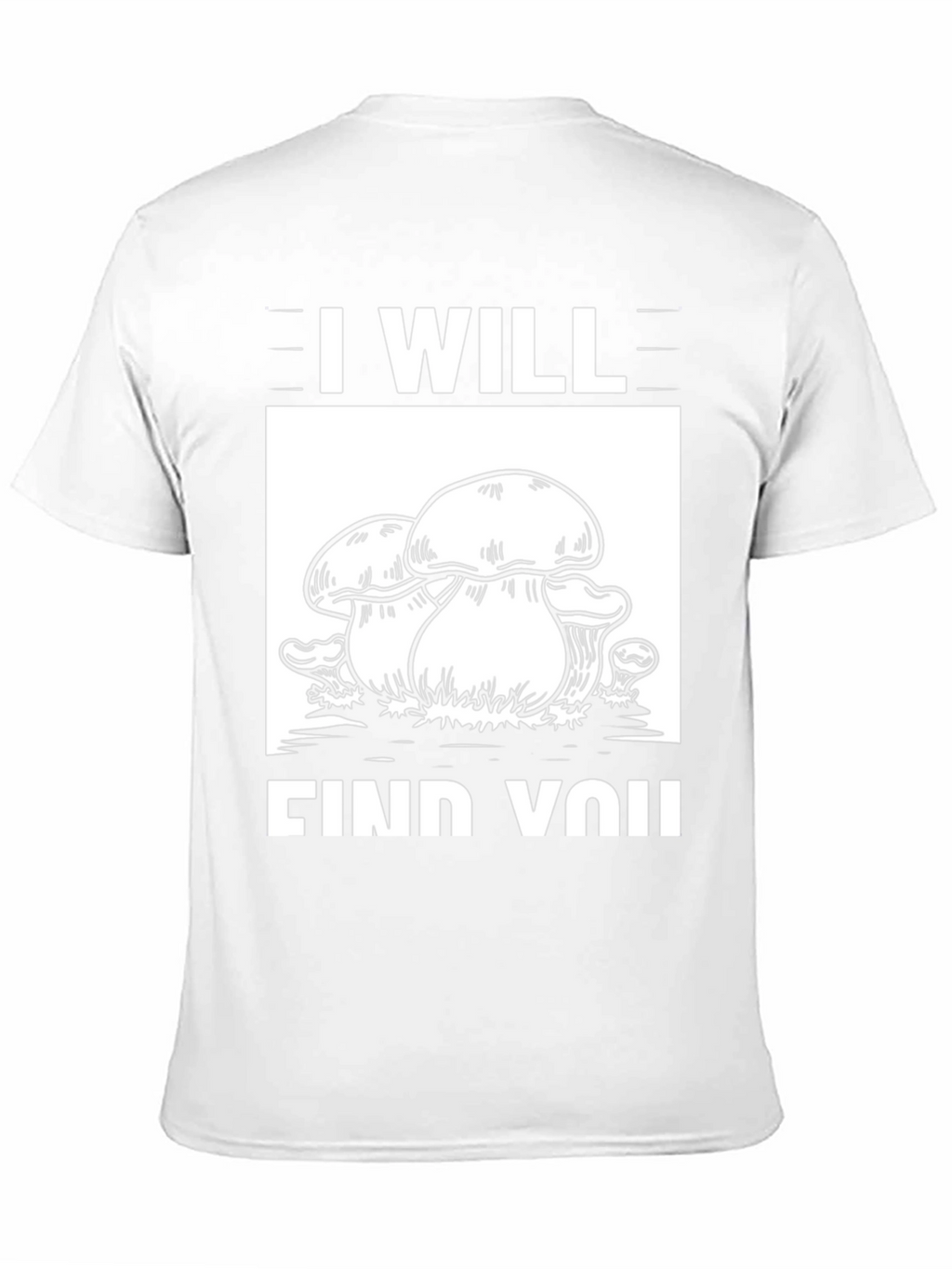 I Will Find You Mushroom Graphic Tee - Black
