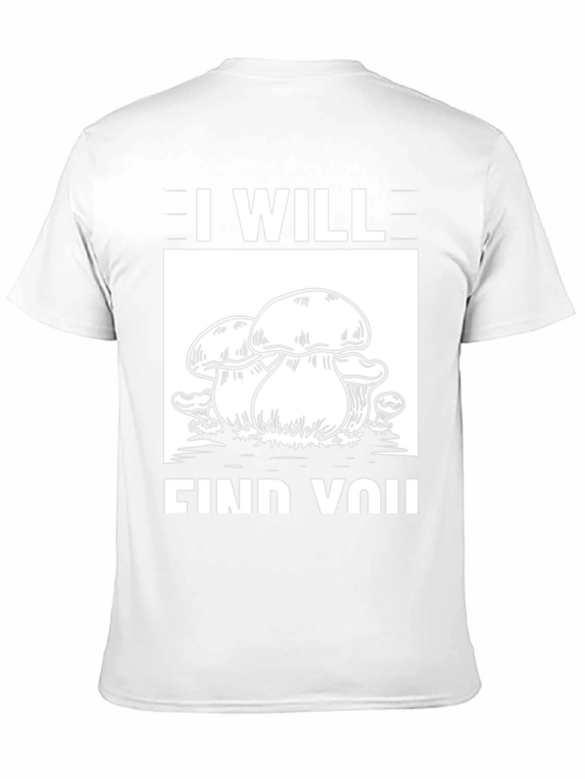 I Will Find You Mushroom Graphic Tee - Black