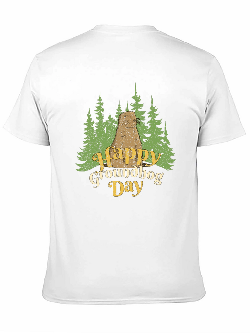 Happy Groundhog Day Graphic Tee - Black