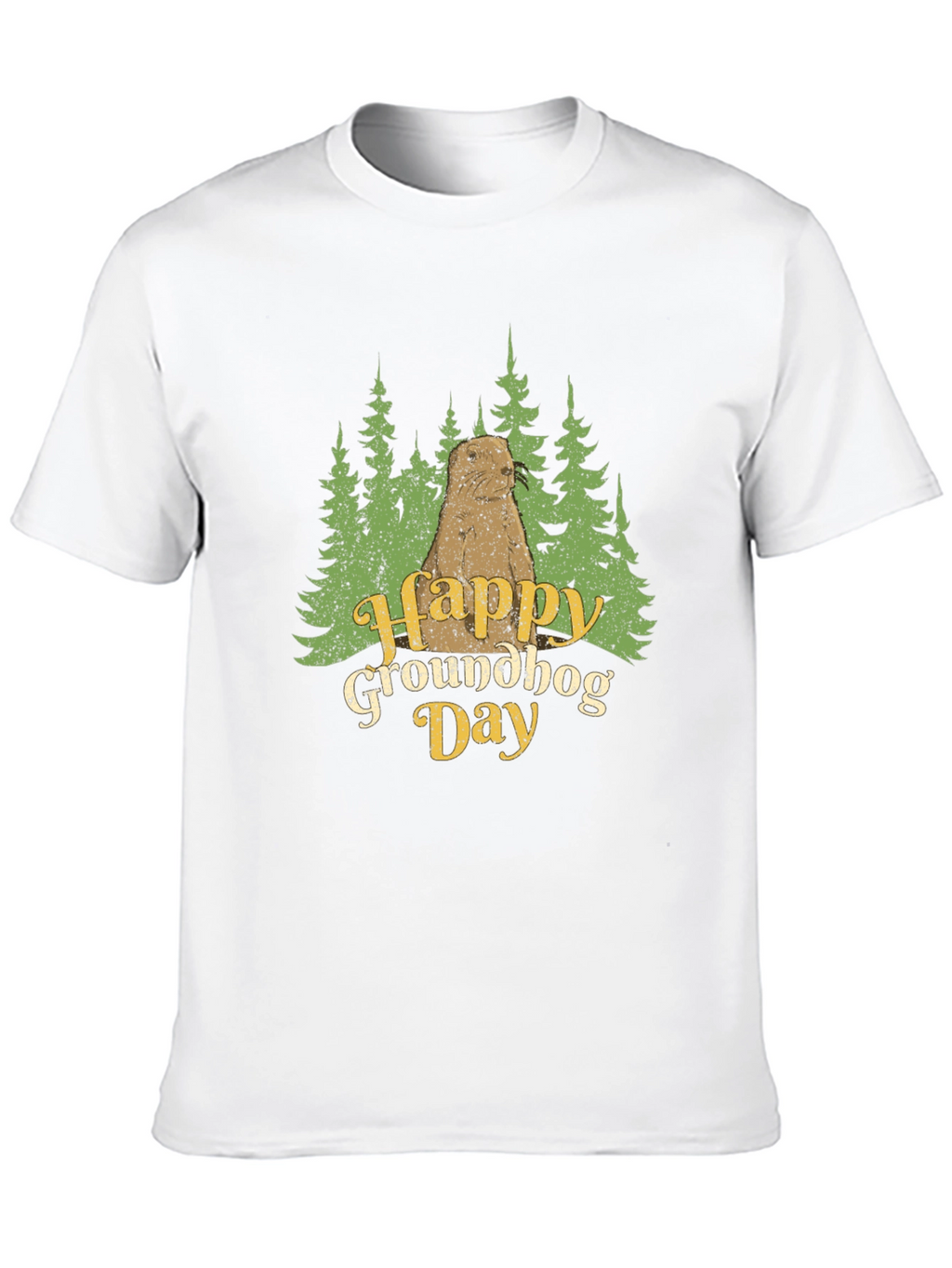 Happy Groundhog Day Graphic Tee - Black