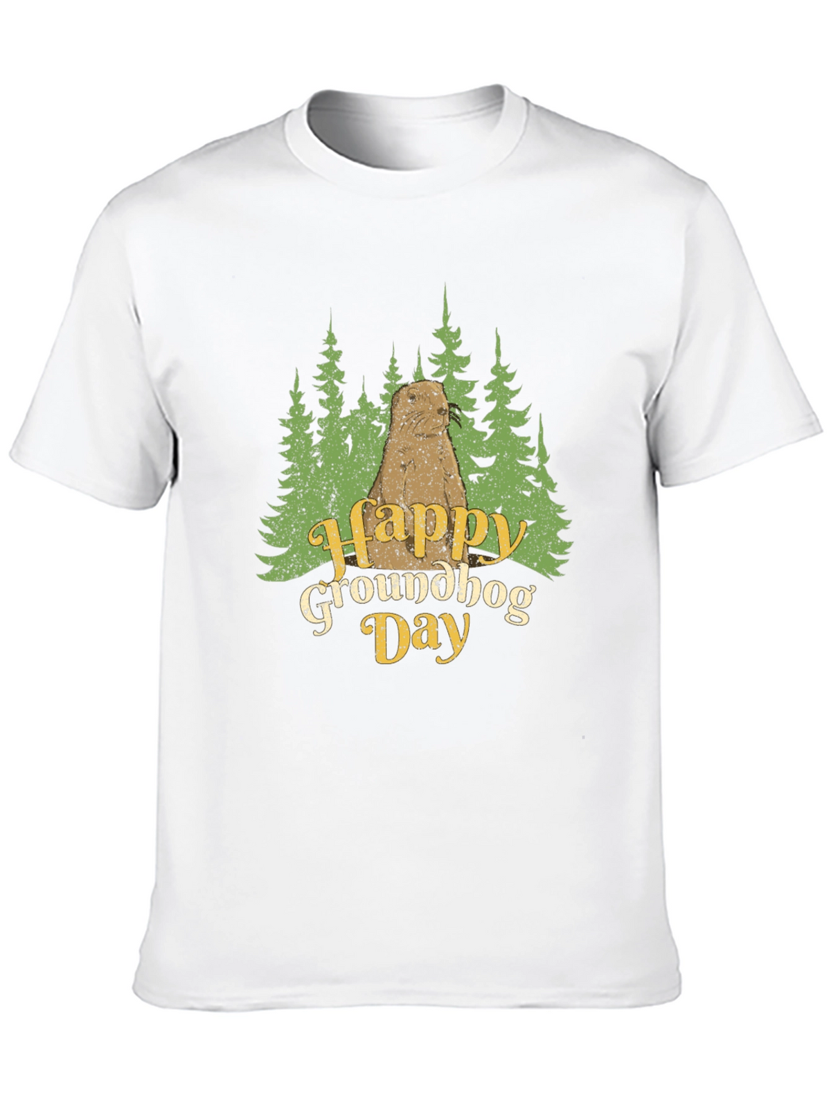Happy Groundhog Day Graphic Tee - Black