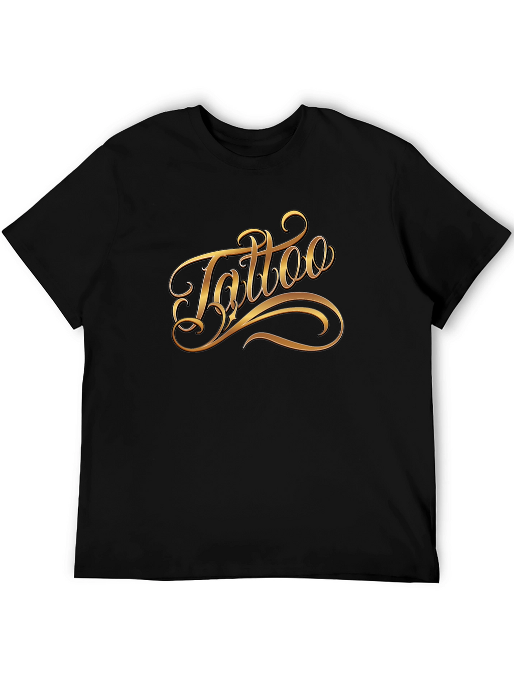 Tattoo Script Graphic Black T-Shirt