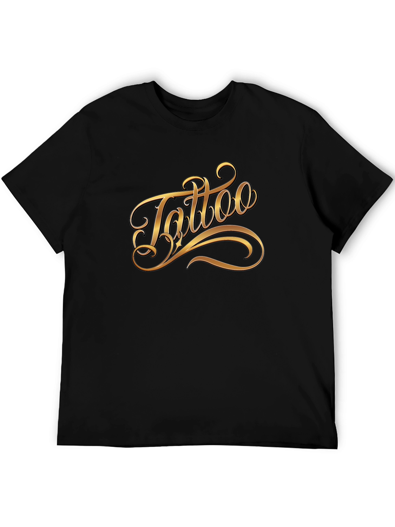 Tattoo Script Graphic Black T-Shirt