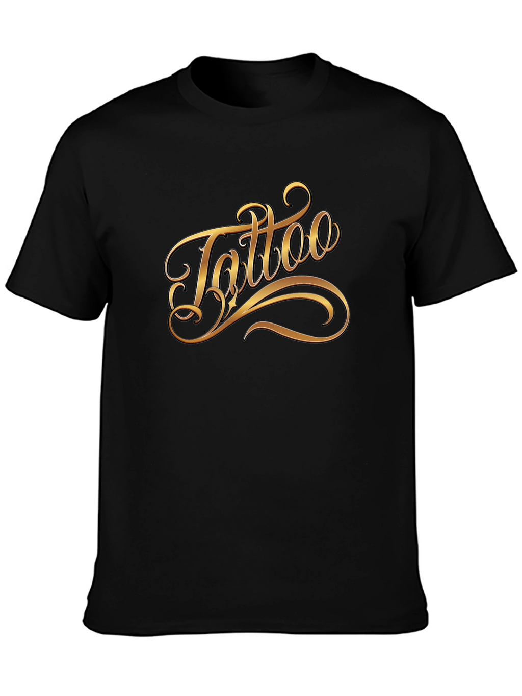 Tattoo Script Graphic Black T-Shirt