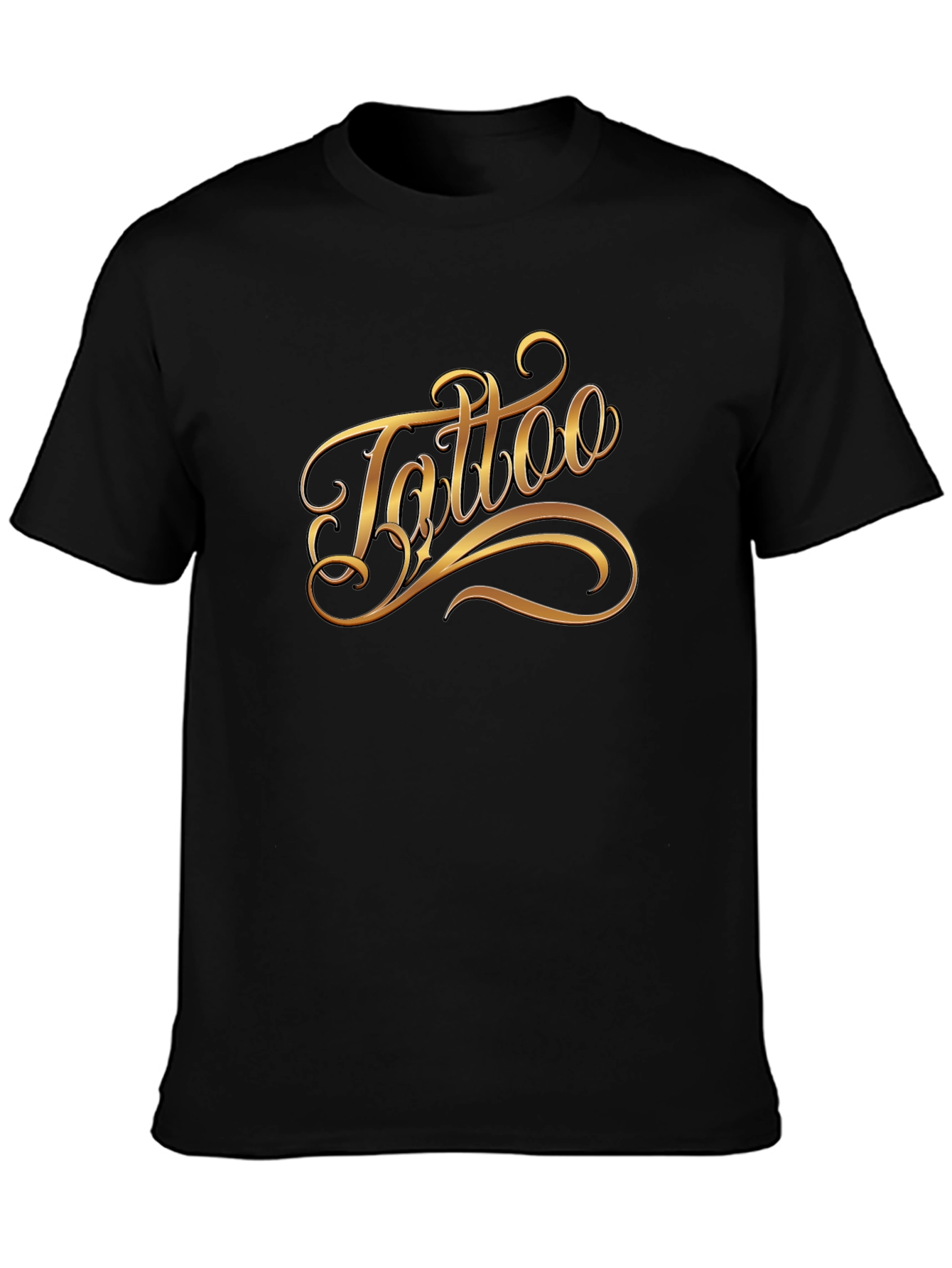 Tattoo Script Graphic Black T-Shirt