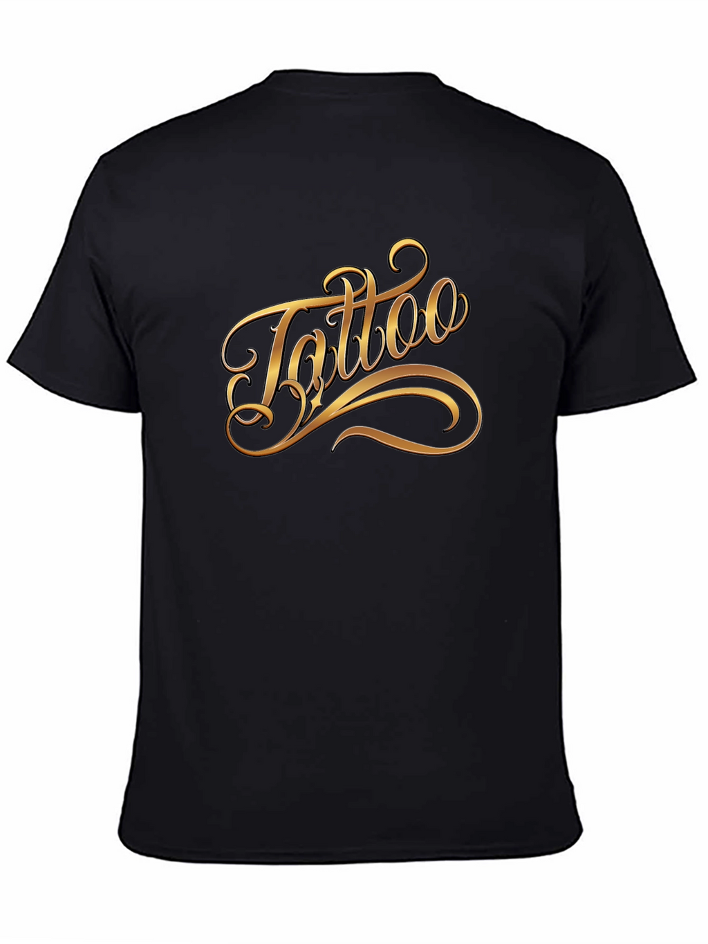 Tattoo Script Graphic Black T-Shirt
