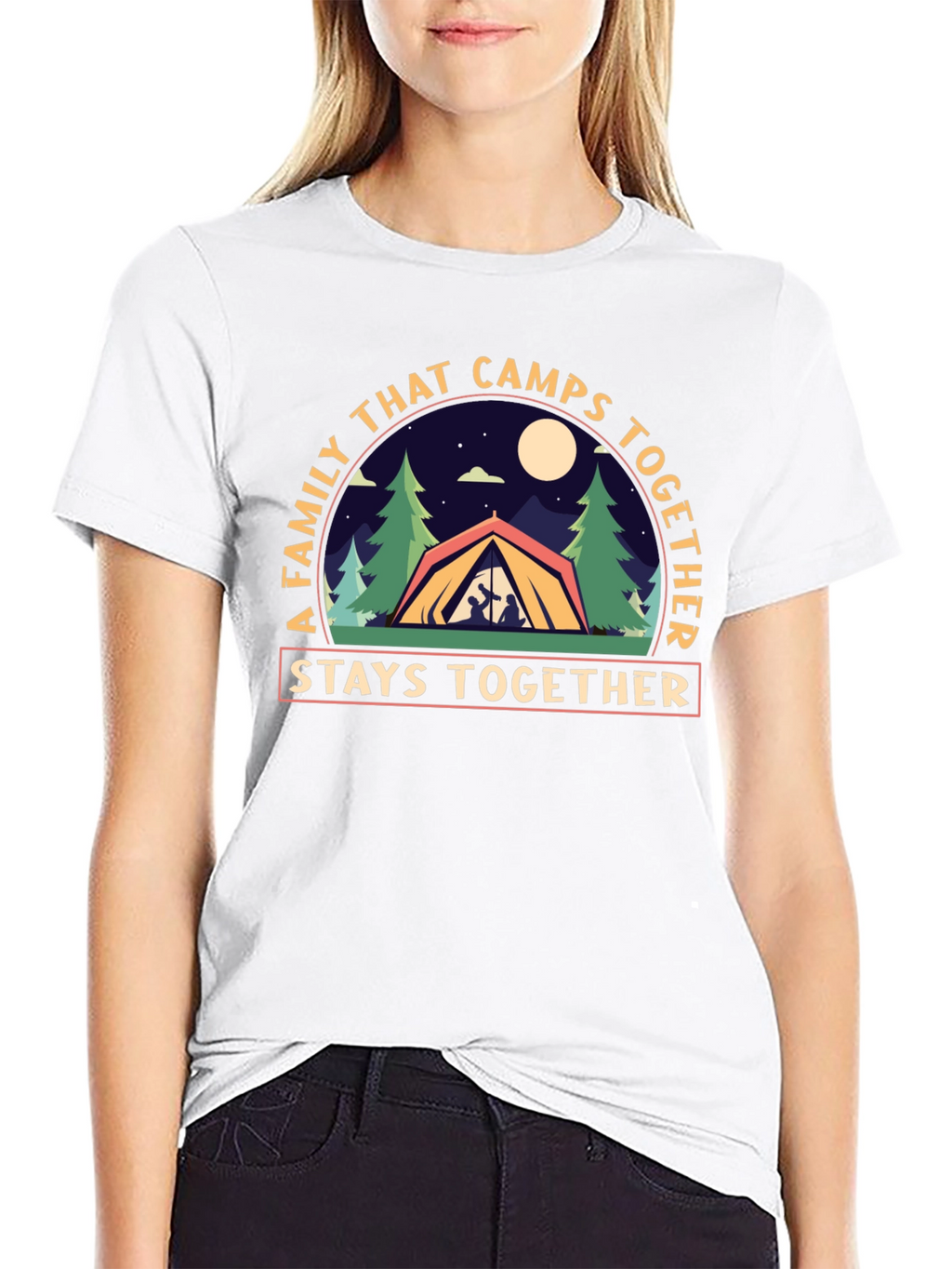Family Camping T-Shirt - Stays Together Design