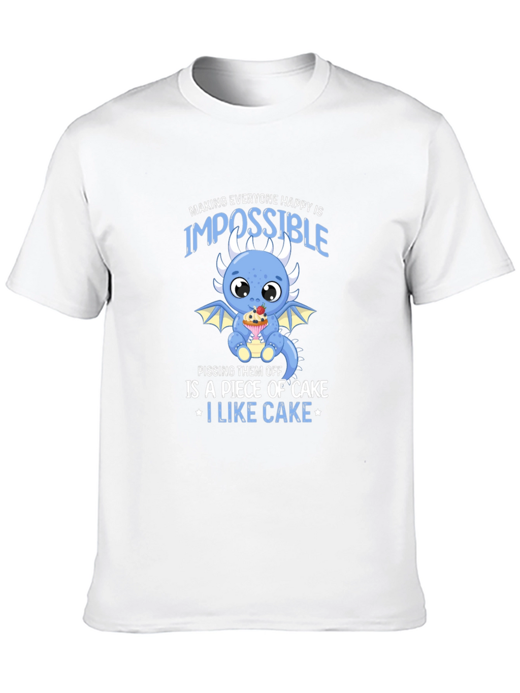 Cake Loving Dragon Graphic T-Shirt