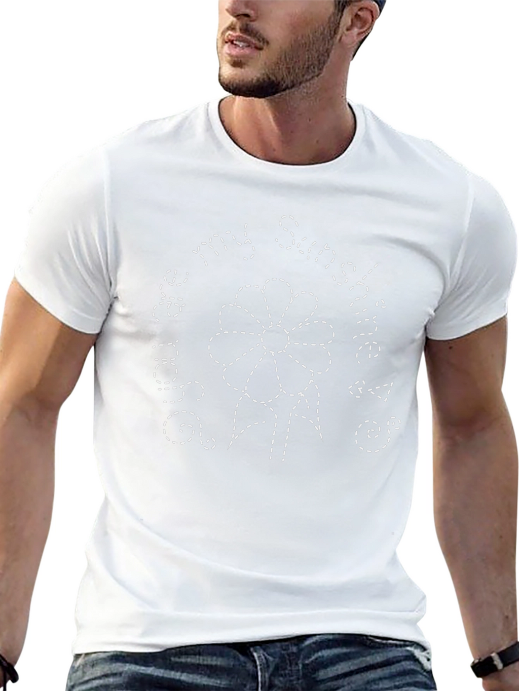 Sunshine Flower Graphic Tee - Black Cotton Blend Shirt