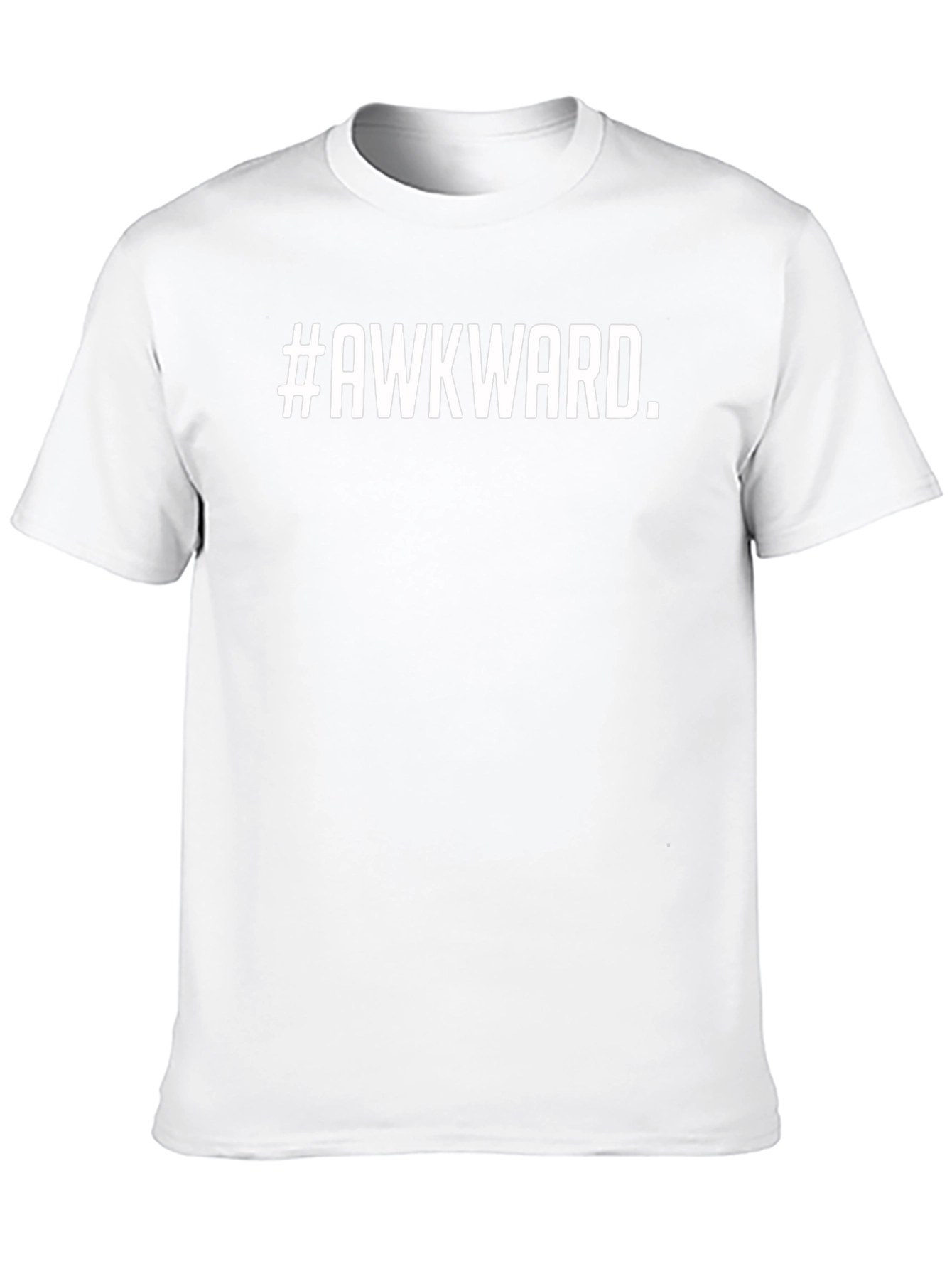 #Awkward Graphic Tee - Black Crew Neck T-Shirt