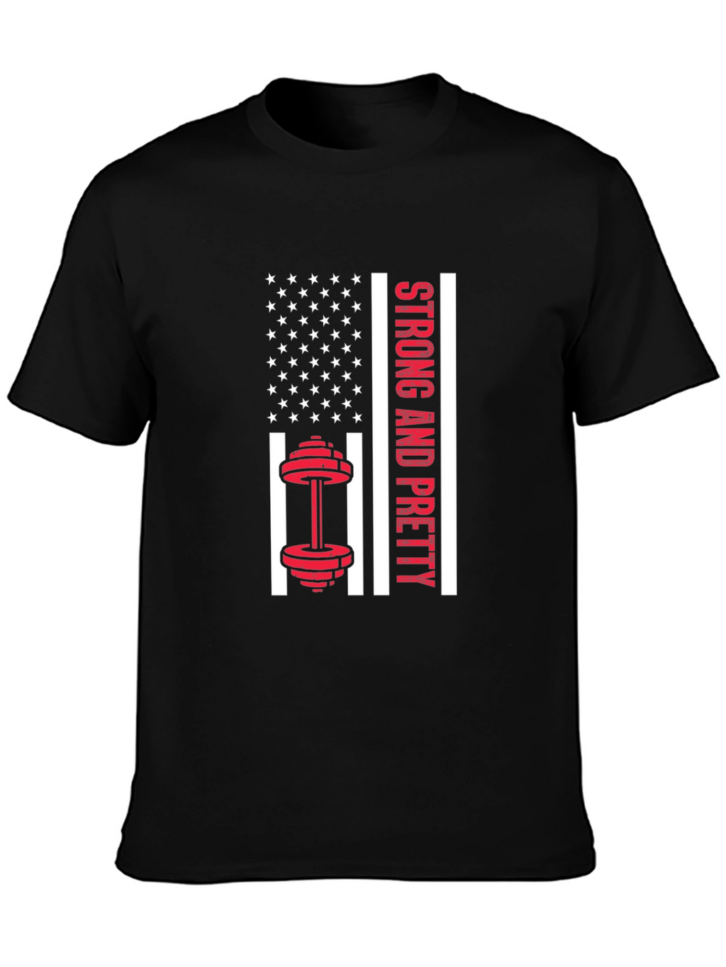 Strong & Pretty USA Flag Workout Shirt