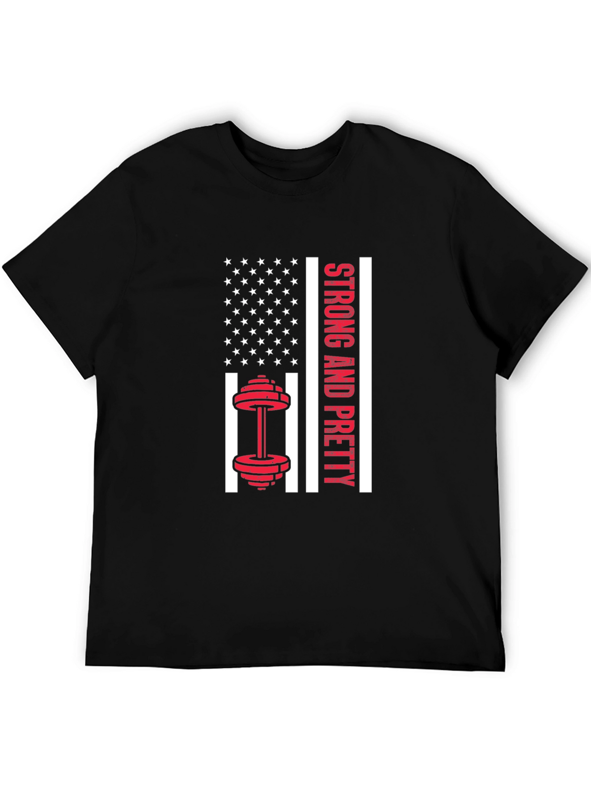 Strong & Pretty USA Flag Workout Shirt